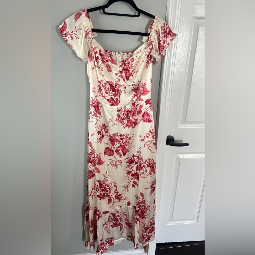 NWT Reformation Sianna Silk Dress -Size 6 in Paris Floral - Picture 7 of 9